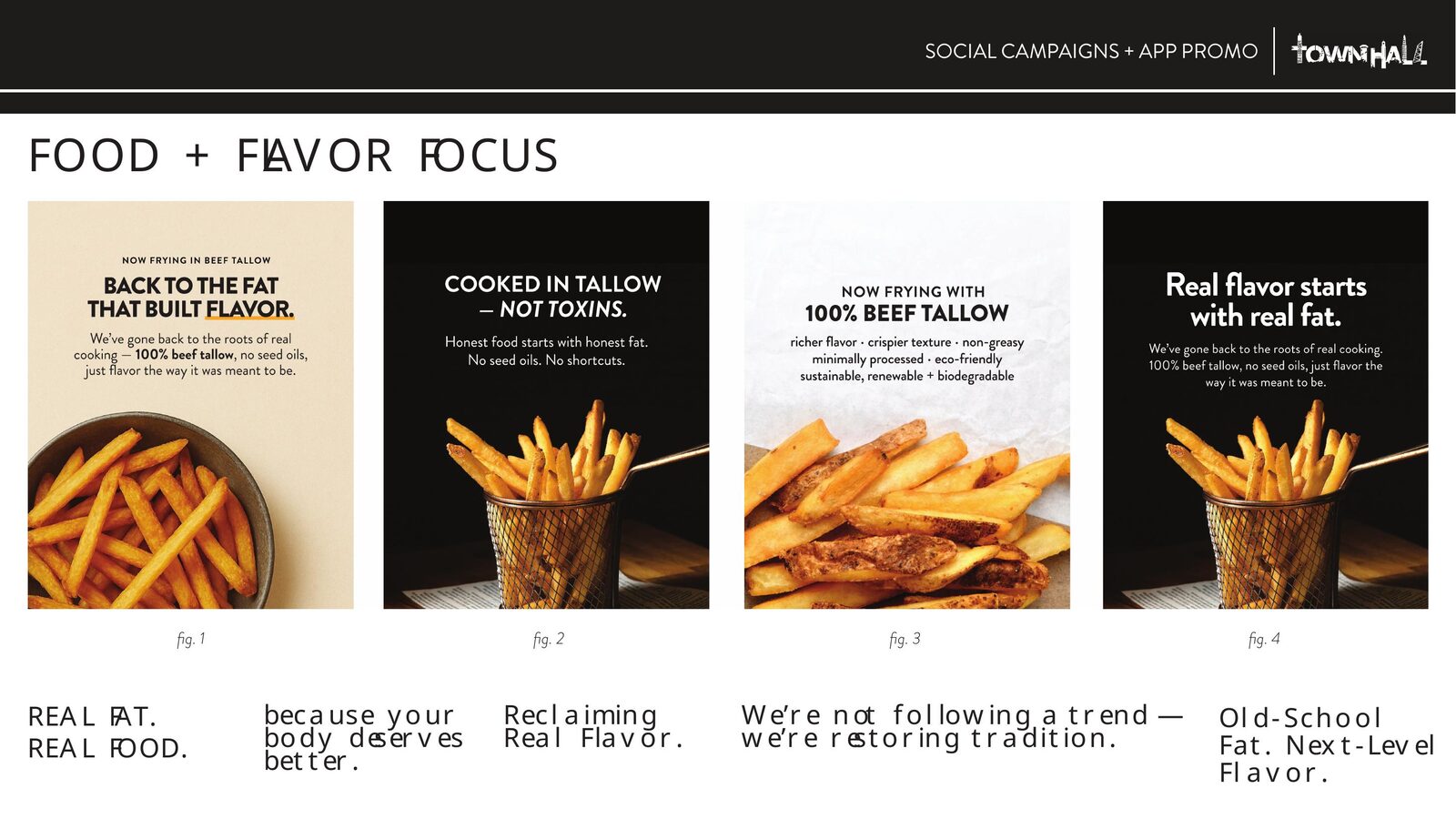 Campaign creative slide showing rollout messaging applied to marketing materials