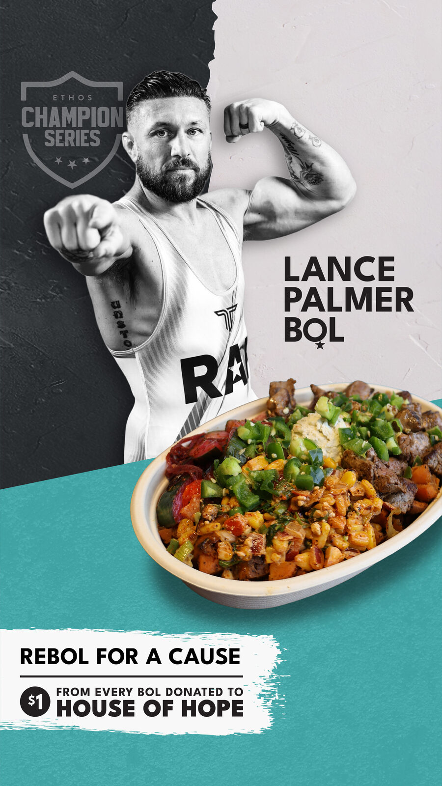 Vertical story creative for the Lance Palmer Bol launch