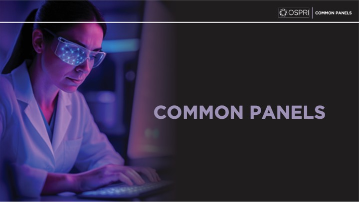 Common panels section divider showing a scientist at a laboratory workstation